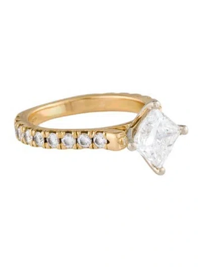 Pre-owned Ring 1.36ct Lab-grown Diamond & Diamond Engagement  In Multi