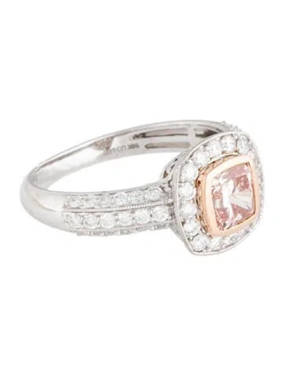 Pre-owned Ring 1.41ctw Lab-grown Diamond Engagement  In Multicolor