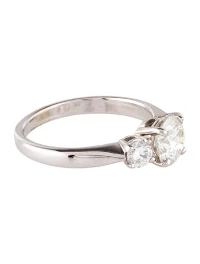 Pre-owned Ring 1.43ctw Diamond Three Stone Engagement  In Multi