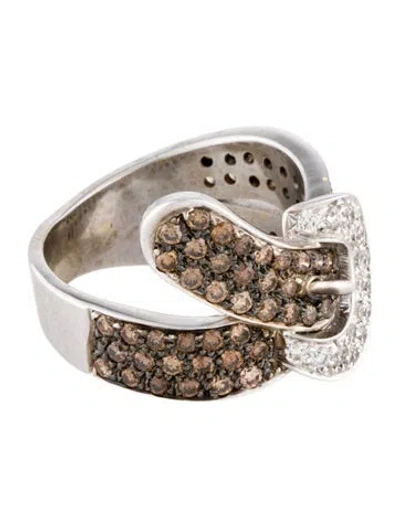 Pre-owned Ring 14k 1.00ctw Diamond Buckle  In Multi