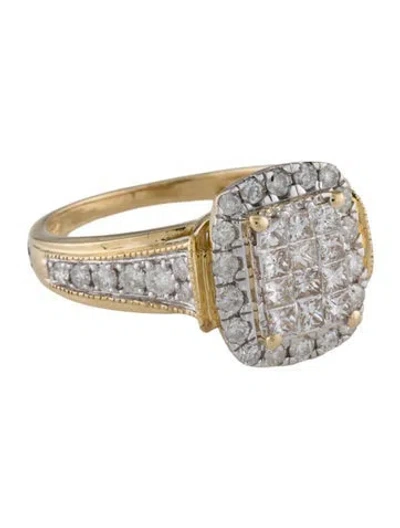 Pre-owned Ring 14k 1.00ctw Diamond Cocktail  In Multi