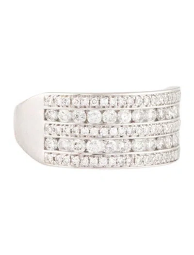 Pre-owned Ring 14k 1.00ctw Diamond Multi-row Band