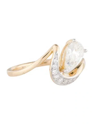 Pre-owned Ring 14k 1.00ctw Lab-grown Diamond Cocktail  In Multi