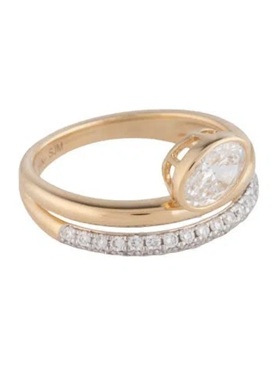 Pre-owned Ring 14k 1.01ctw Lab-grown Diamond Cocktail  W/ Tags In Multicolor