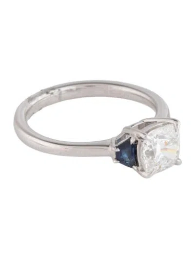 Pre-owned Ring 14k 1.02ct Lab-grown Diamond & Sapphire Cocktail  In Multicolor