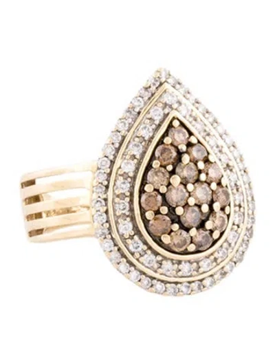 Pre-owned Ring 14k 1.02ctw Diamond Cocktail  In Multi