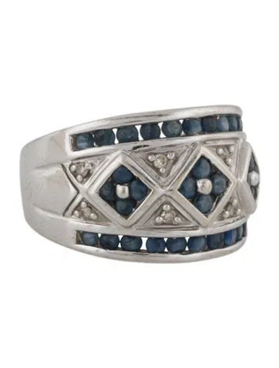 Pre-owned Ring 14k 1.02ctw Sapphire & Diamond Cocktail  In Multi