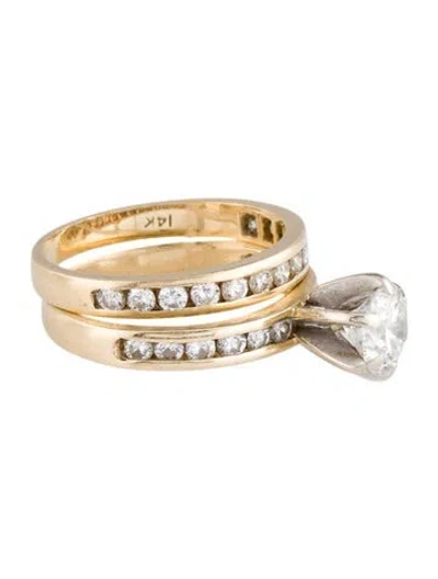 Pre-owned Ring 14k 1.04ct Diamond Wedding  Set In Multi
