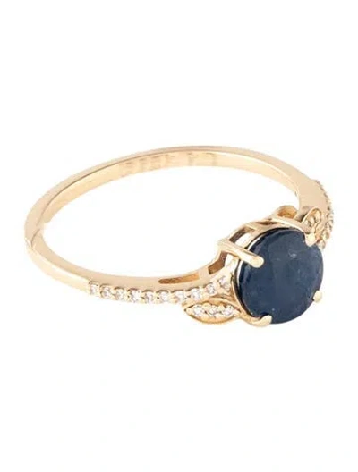 Pre-owned Ring 14k 1.05ct Sapphire & Diamond Cocktail  In Multicolor