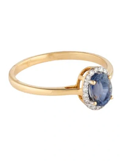 Pre-owned Ring 14k 1.05ct Sapphire & Diamond Cocktail  In Multicolor