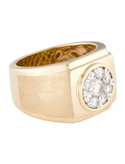 Pre-owned Ring 14k 1.05ctw Diamond Cocktail  In Multicolor