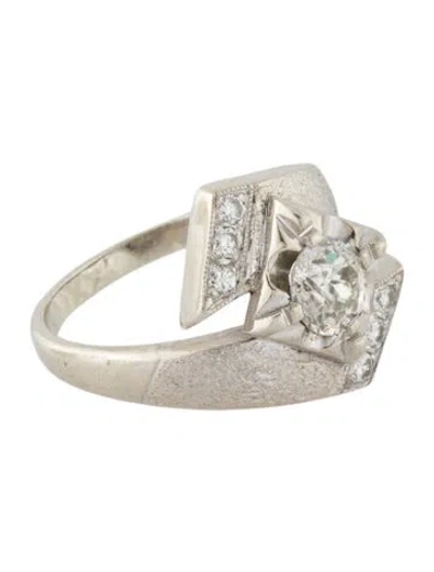 Pre-owned Ring 14k 1.06ct Diamond Cocktail  In Multicolor