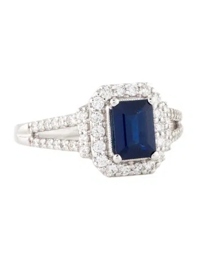 Pre-owned Ring 14k 1.06ct Sapphire & Diamond Cocktail  In Multi