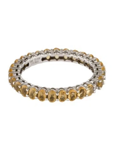 Pre-owned Ring 14k 1.08ctw Citrine Eternity Band In Multi