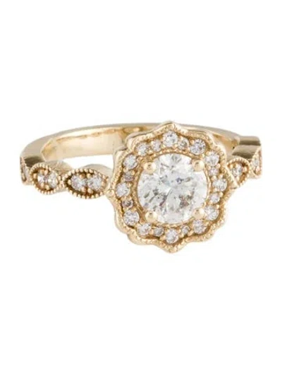 Pre-owned Ring 14k 1.08ctw Diamond Cocktail  In Multi