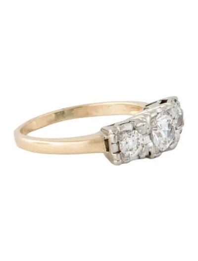 Pre-owned Ring 14k 1.08ctw Diamond Engagement  In Multicolor
