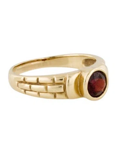 Pre-owned Ring 14k 1.08ctw Garnet Cocktail  In Multi