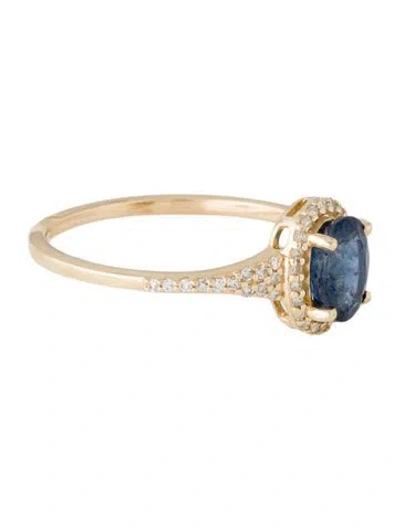 Pre-owned Ring 14k 1.09ct Sapphire & Diamond Cocktail  In Multi