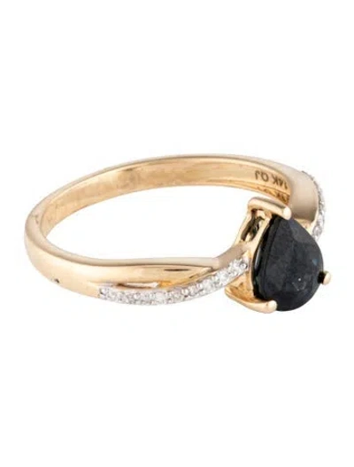 Pre-owned Ring 14k 1.09ct Sapphire & Diamond Cocktail  In Multicolor