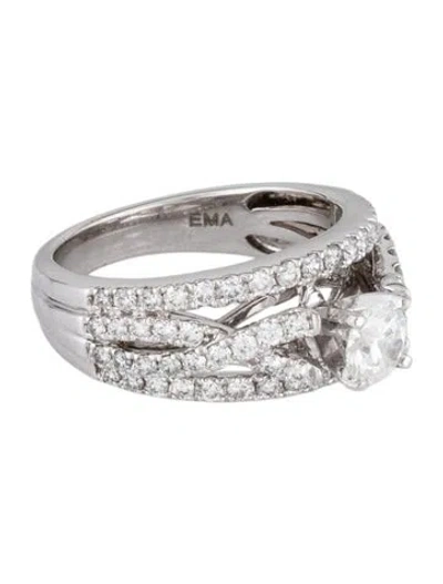 Pre-owned Ring 14k 1.09ctw Diamond Engagement  In Multicolor