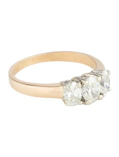 Pre-owned Ring 14k 1.10ctw Diamond Concktail  In Multi