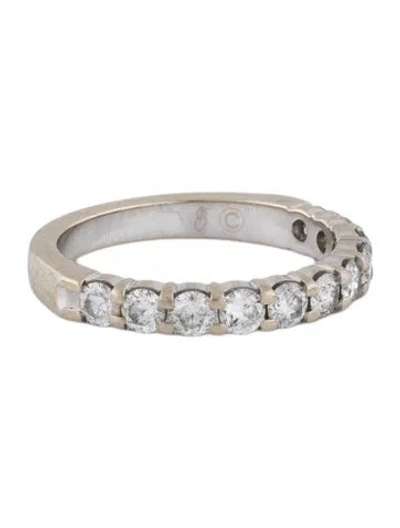 Pre-owned Ring 14k 1.10ctw Diamond Half Eternity Band In Multi