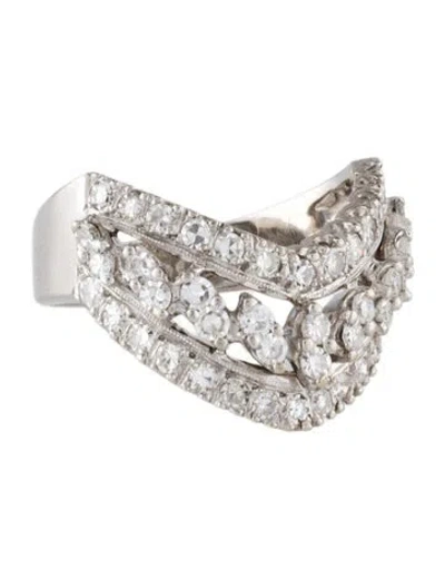 Pre-owned Ring 14k 1.10ctw Diamond Pointed Band  In Multi