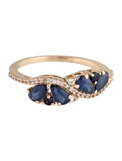 Pre-owned Ring 14k 1.12ct Sapphire  In Multicolor