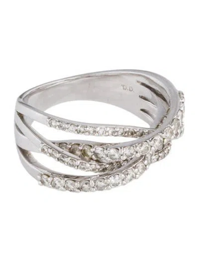 Pre-owned Ring 14k 1.12ctw Diamond Interwoven Band  In Multicolor