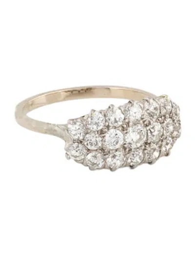 Pre-owned Ring 14k 1.12ctw Diamond Mosaic Cocktail  In Multi