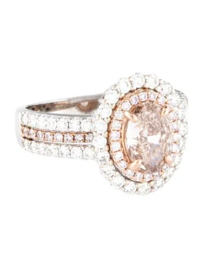 Pre-owned Ring 14k 1.13ct Diamond Engagement  In Multi