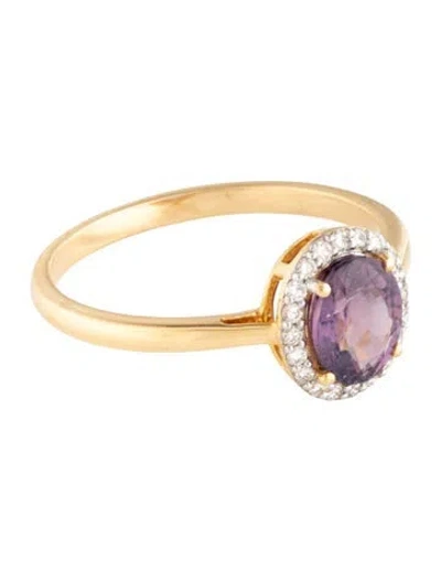 Pre-owned Ring 14k 1.13ct Sapphire & Diamond Cocktail  In Multicolor