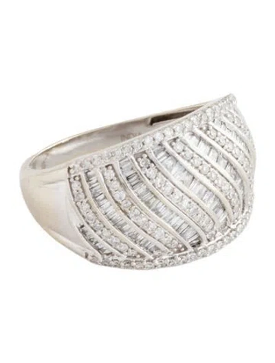 Pre-owned Ring 14k 1.13ctw Diamond Domed Cocktail  In Multi