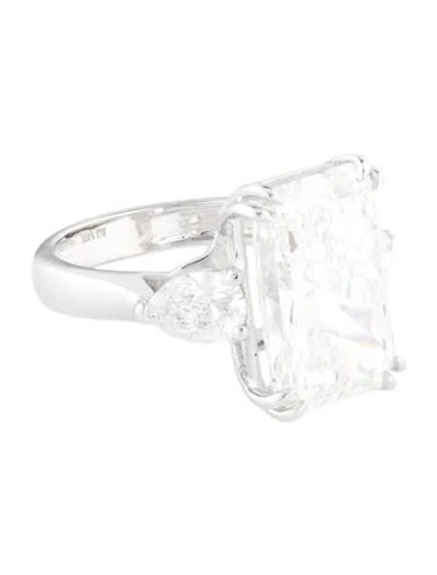 Pre-owned Ring 14k 11.46ctw Lab-grown Diamond Three-stone Engagement  In Multi