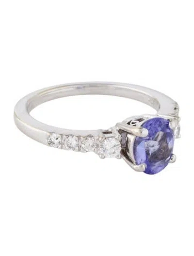 Pre-owned Ring 14k 1.15ct Tanzanite & Diamond Cocktail  In Multi