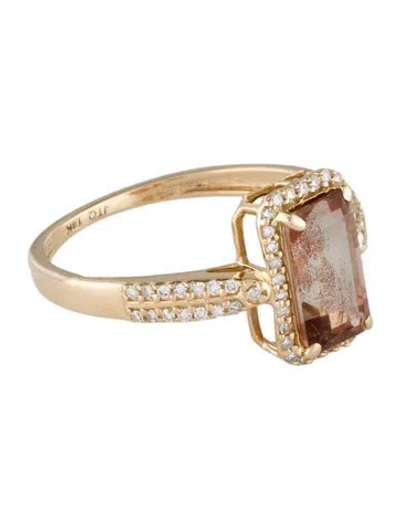 Pre-owned Ring 14k 1.16ct Sunstone Labradorite Cocktail  In Multi