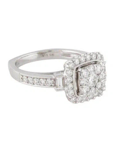 Pre-owned Ring 14k 1.16ctw Diamond Cocktail  In Multi