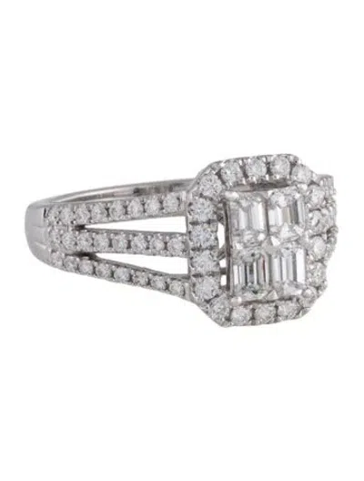 Pre-owned Ring 14k 1.18ctw Diamond Cocktail  In Multi