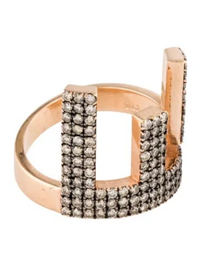 Pre-owned Ring 14k 1.20ctw Diamond Cocktail  In Multi