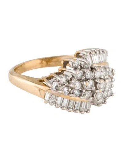 Pre-owned Ring 14k 1.20ctw Diamond Cocktail  In Multi