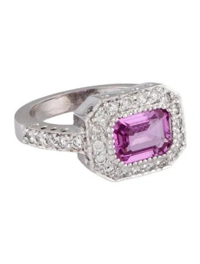 Pre-owned Ring 14k 1.24ct Sapphire & Diamond Cocktail  In Multi