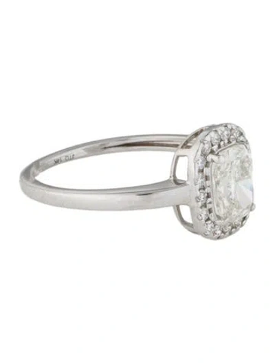 Pre-owned Ring 14k 1.24ctw Lab-grown Diamond Halo Set Cocktail In Multi