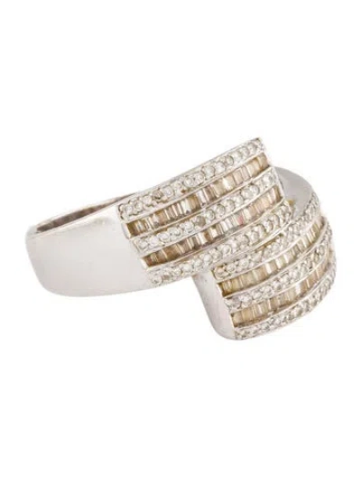Pre-owned Ring 14k 1.25ctw Diamond Bypass Cocktail  In Multi