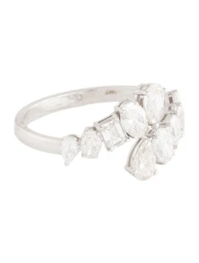 Pre-owned Ring 14k 1.25ctw Lab-grown Diamond Bypass Cocktail  In Multicolor