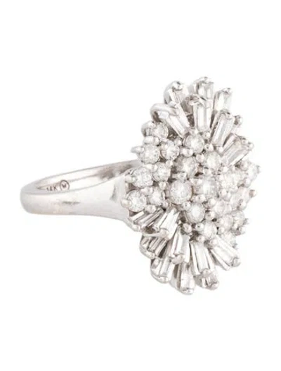 Pre-owned Ring 14k 1.26ctw Diamond Cocktail  In Multi