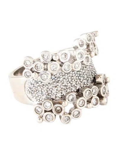Pre-owned Ring 14k 1.27ctw Diamond Cocktail  In Multicolor