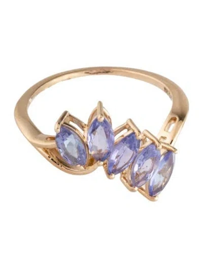 Pre-owned Ring 14k 1.27ctw Tanzanite Cocktail  In Multicolor