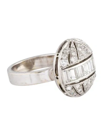 Pre-owned Ring 14k 1.28ctw Diamond Globe Cocktail  In Multi