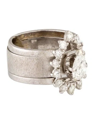 Pre-owned Ring 14k 1.29ctw Diamond Cocktail  In Multi