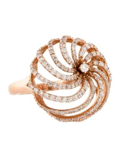 Pre-owned Ring 14k 1.30ctw Diamond Cocktail  In Multi